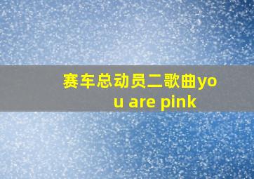 赛车总动员二歌曲you are pink